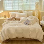 Plush Duvet Cover Set | Double-sided Velvet(includes duvet cover + pillowcases 3pcs)