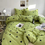 Polka Dot Duvet Cover Set (includes duvet cover + bedsheet + pillowcases 4Pcs)