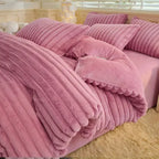 Plush Duvet Cover Set | Double-sided Velvet(includes duvet cover + pillowcases 3pcs)