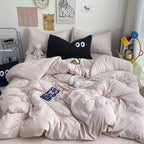 Color Block Duvet Cover Set (includes duvet cover + sheet + pillowcases 4Pcs)