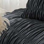 Ruched Luxury Boho Duvet Cover Set (includes Duvet cover + pillowcases 2-3pcs)