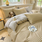Gingham Duvet Cover Set (includes duvet cover + pillowcases 3pcs)