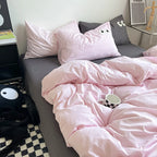 Color Block Duvet Cover Set (includes duvet cover + sheet + pillowcases 4Pcs)