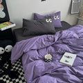 Color Block Duvet Cover Set (includes duvet cover + sheet + pillowcases 4Pcs)