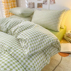 Nordic Style Checkerboard Duvet Cover Set (includes duvet cover + sheet + pillowcases 4Pcs)