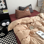 Color Block Duvet Cover Set (includes duvet cover + sheet + pillowcases 4Pcs)