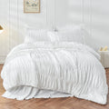 Ruched Luxury Boho Duvet Cover Set (includes Duvet cover + pillowcases 2-3pcs)