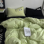 Color Block Duvet Cover Set (includes duvet cover + sheet + pillowcases 4Pcs)