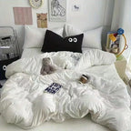 Color Block Duvet Cover Set (includes duvet cover + sheet + pillowcases 4Pcs)